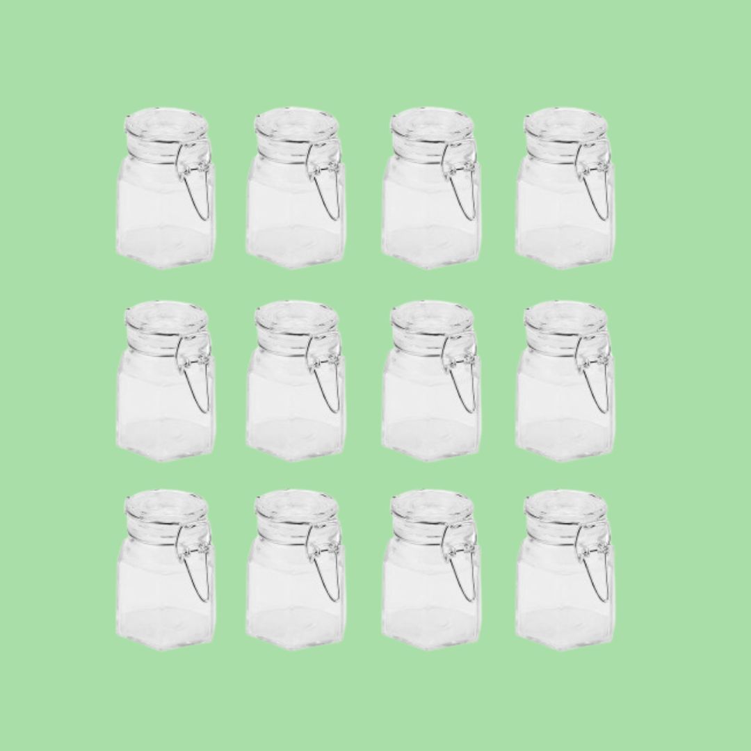 Hexagonal Jars x12