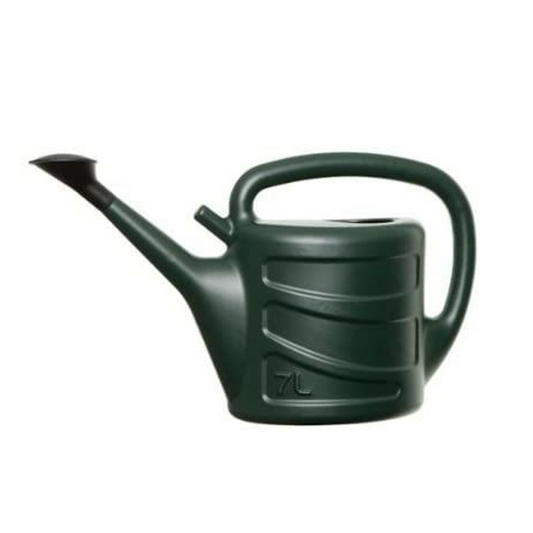 7L Green Watering Can With Rose Sprinkler