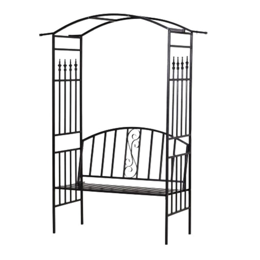 2-Seater Bench with Steel Frame Arch