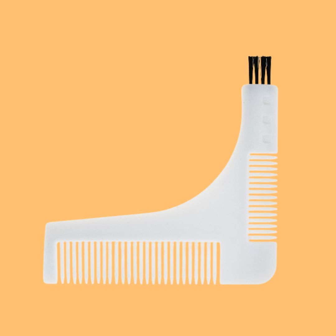 Beard Shaper Comb 3 in 1 Brush - White