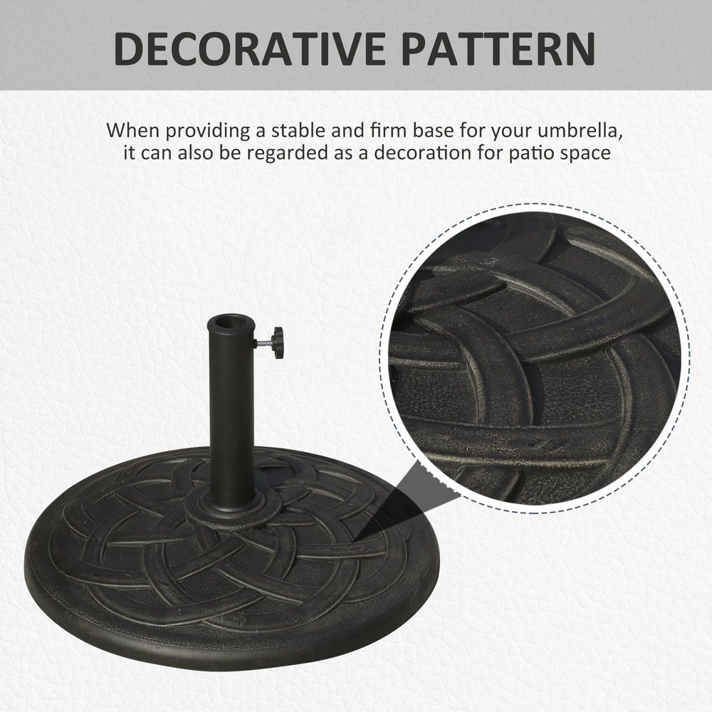 Bronze Circle Resin Parasol Stand
