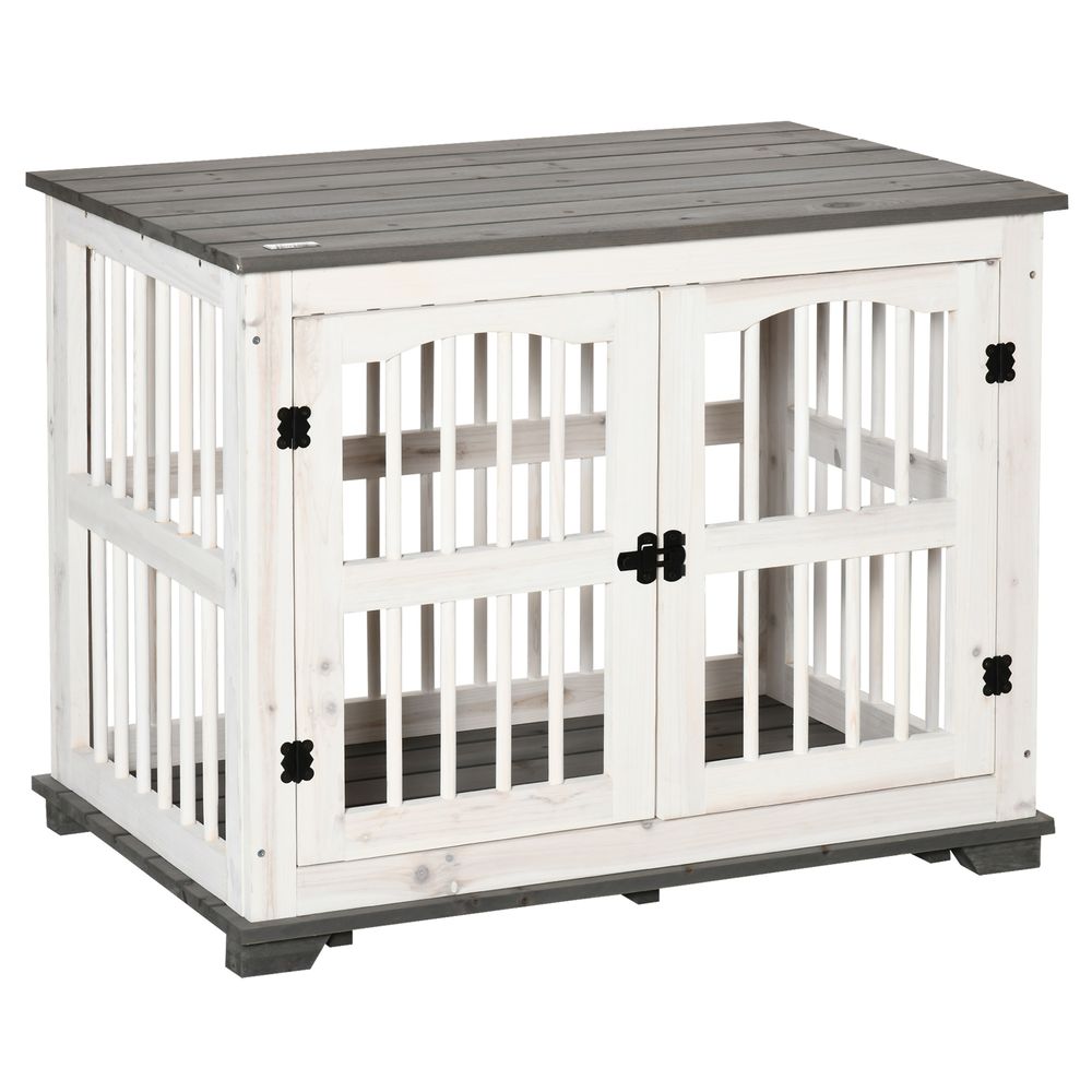 Small Dog Wooden Crate with Table