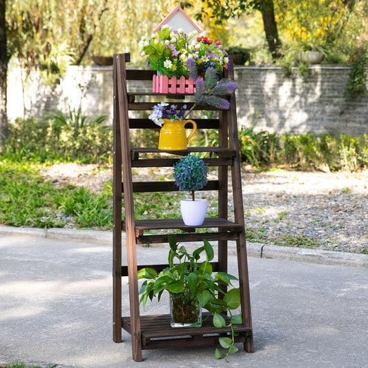 Foldable Plant Pot Stand 4-Tiers