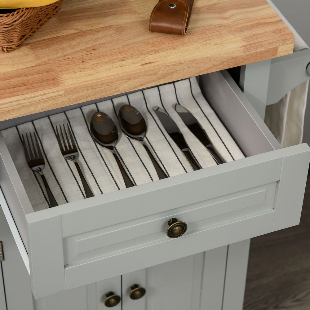 Kitchen Island Spice Rack with Wheels