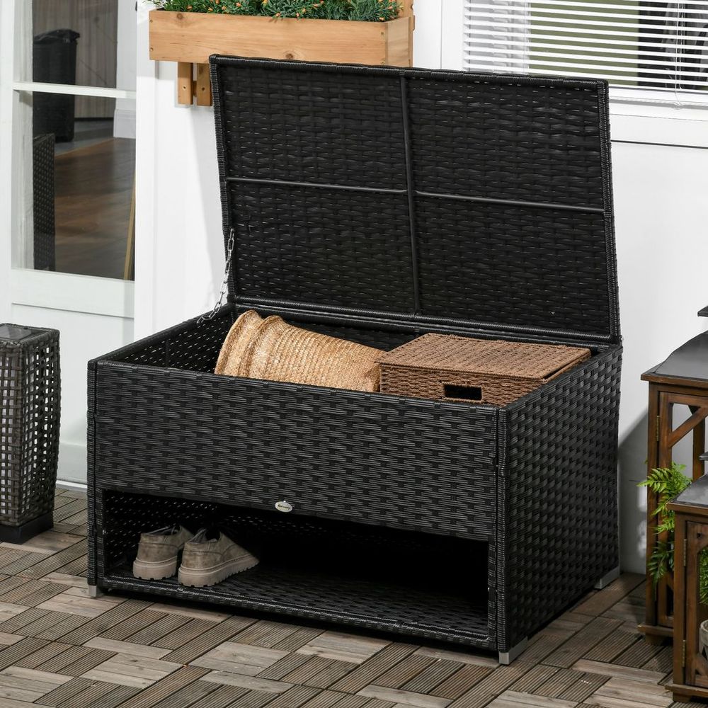 Wicker Garden Storage Box