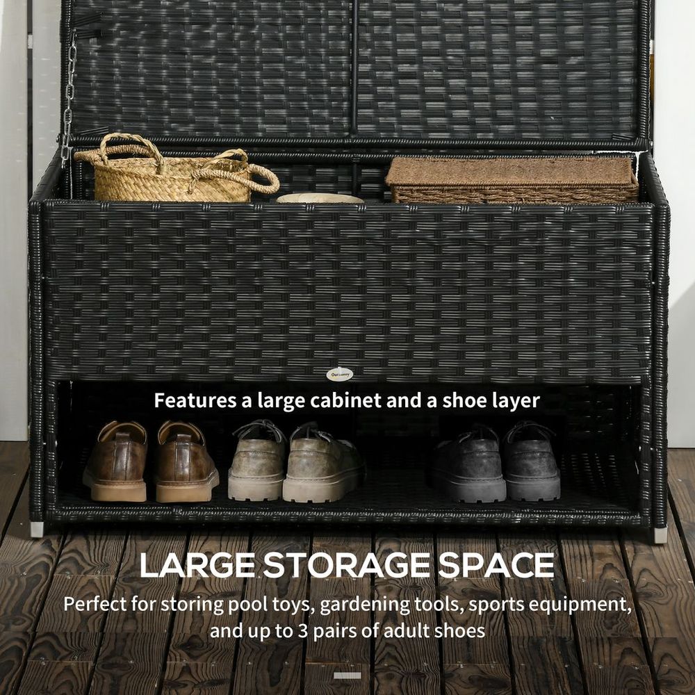 Wicker Garden Storage Box