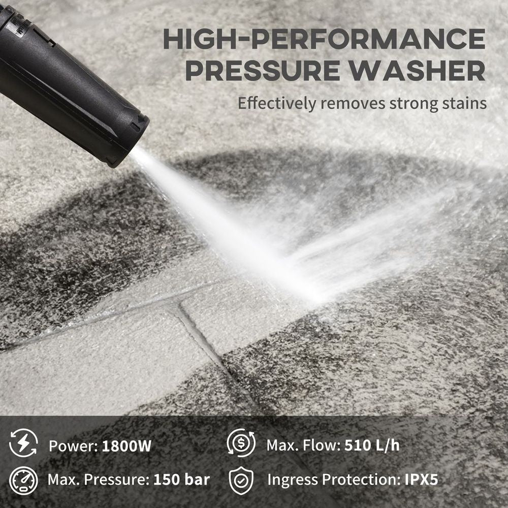 Green Power Washer With Hose Reel