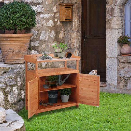 Potting Bench and Storage Cabinet
