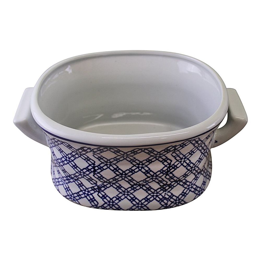 Blue & White Floral Foot Bath Planters x2