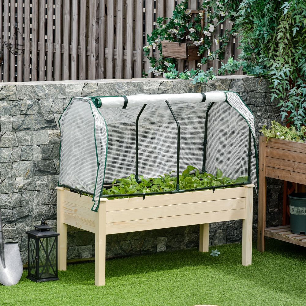 Planter Box with Greenhouse Cover