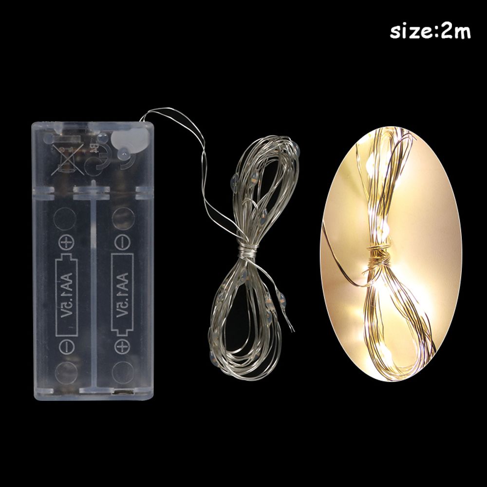 2M Curtain Fairy String Light LED Christmas Decorations for Home Birthday Wedding Valentines Day Table Decor Garland Light