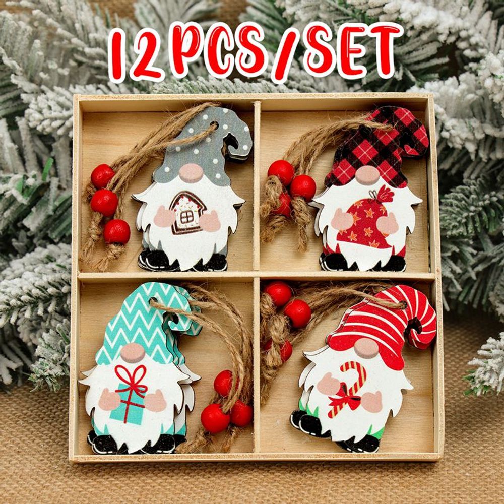 Wooden Gnome Pendants