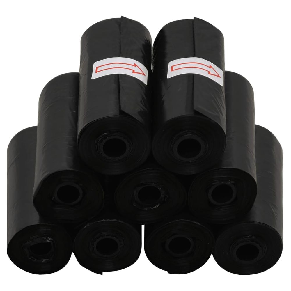 vidaXL Dog Poop Bags 750 pcs Black 30x20 cm PE
