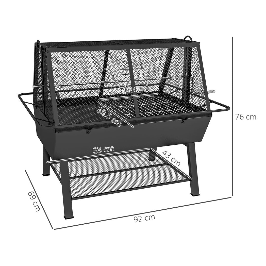 BBQ 3-in-1 Grill Rotisserie Fire Pit