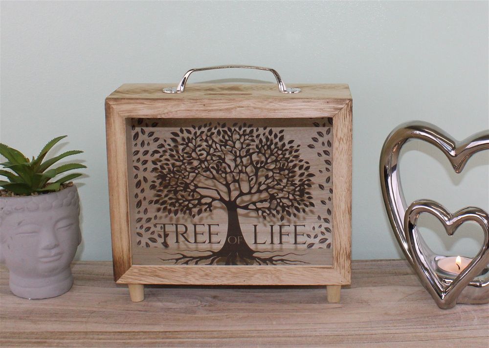 Money Box With Tree of Life Motif