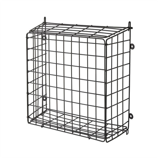 Black Letter Box Catcher Cage With Lift Up Lid