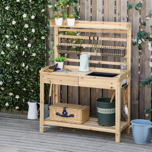 Potting Bench with Removable Sink