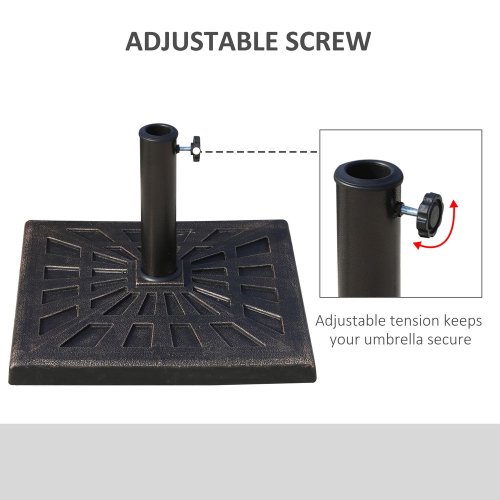 Bronze Garden Parasol Base Square