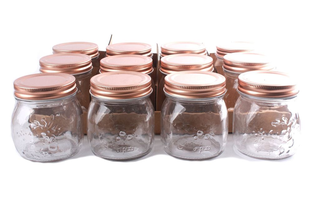 Embossed Copper Lid Jar