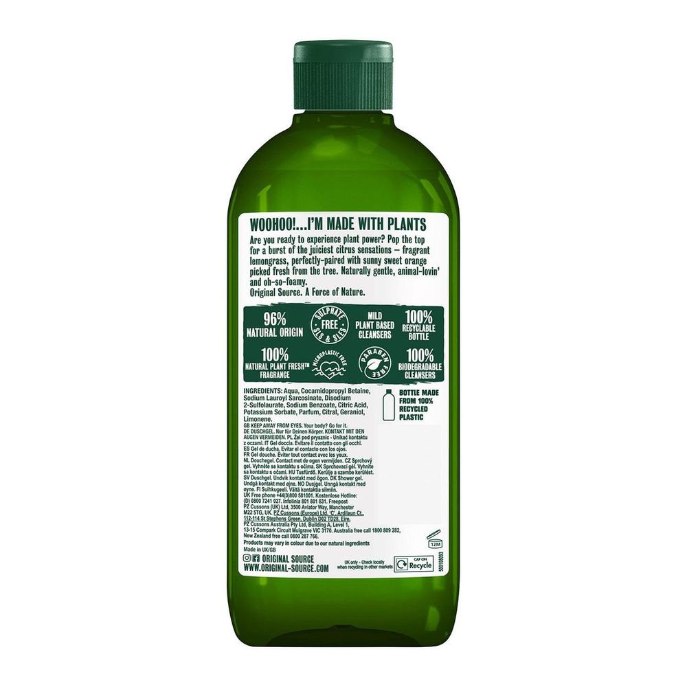 Lemongrass And Sweet Orange Body Wash Original Source