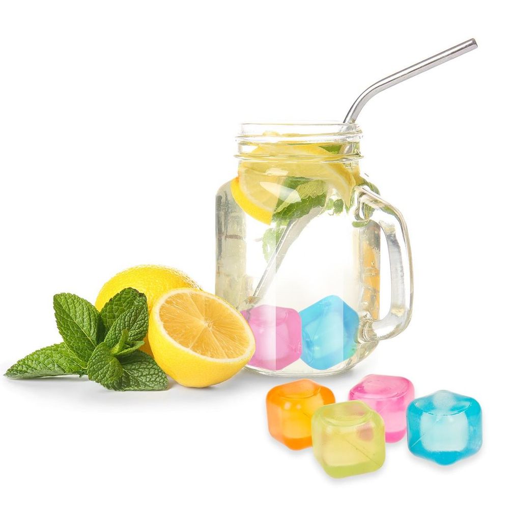 Multi Coloured Reusable Ice Cubes x60