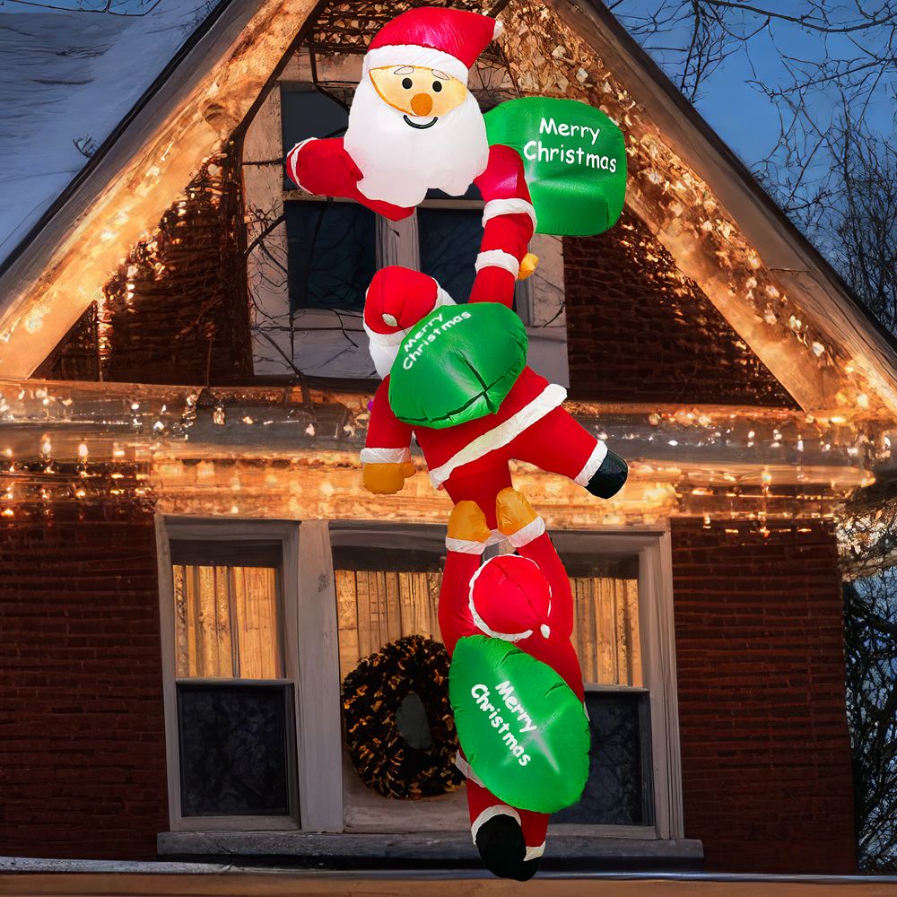 8ft Outdoor Santa Claus House Climbing Inflatable