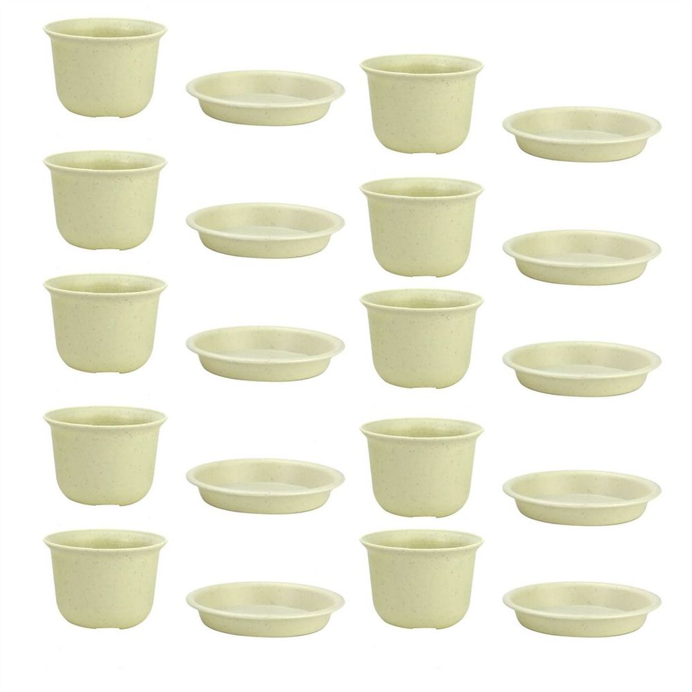 Plastic Plant Pots x10