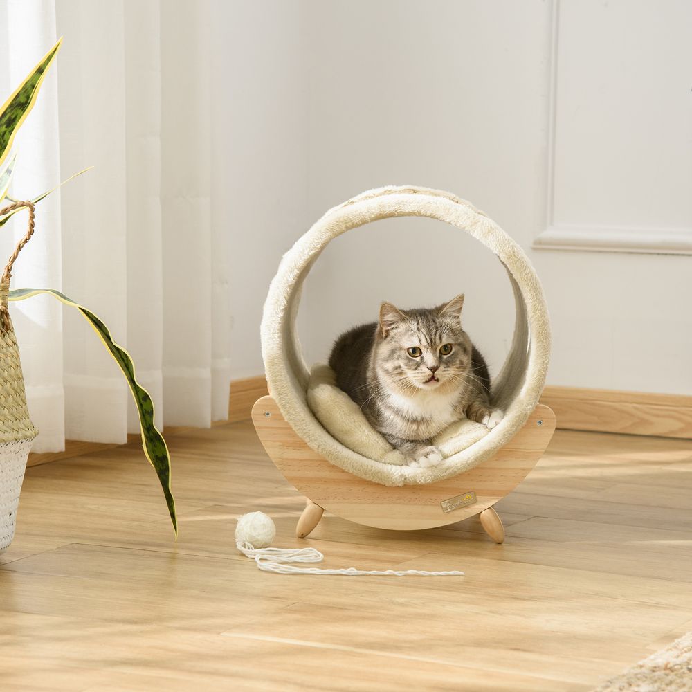 Circle Cat House with Scratcher