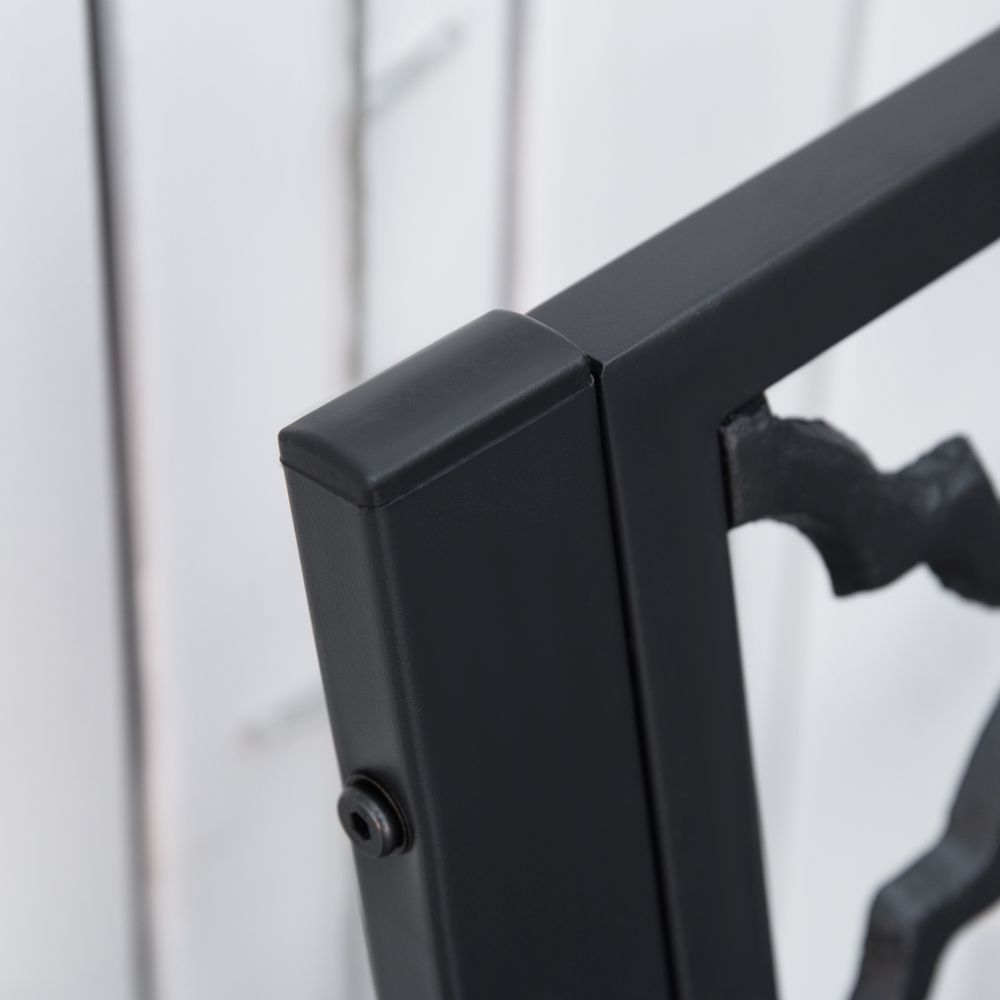 Garden Bench with Armrest Steel