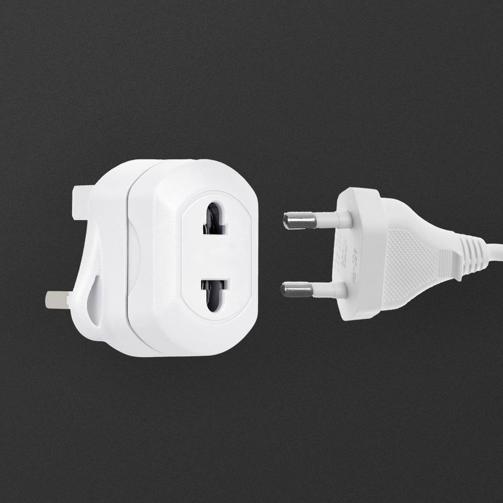 2 Pin to 3 Pin Travel Adapter