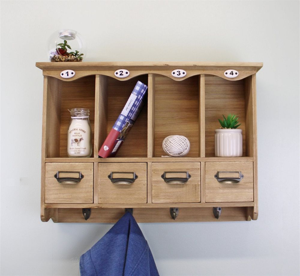 Hanging Wooden Storage Unit