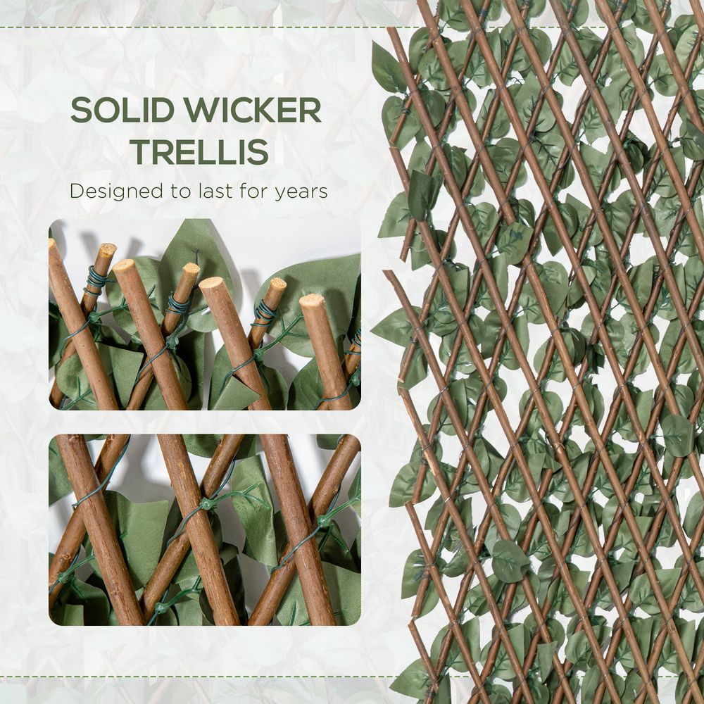 Artificial Plant Expanding Trellis Fence