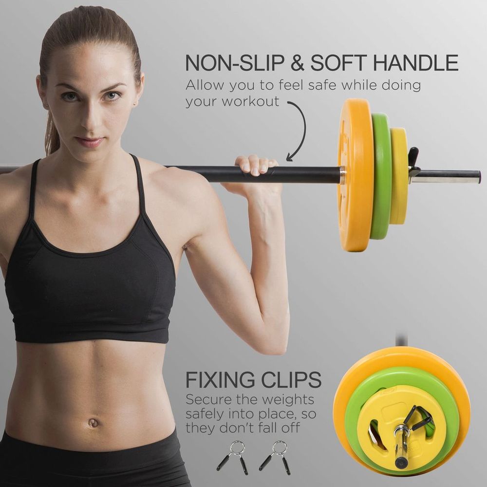 20kg Barbell Non Slip Handle Set