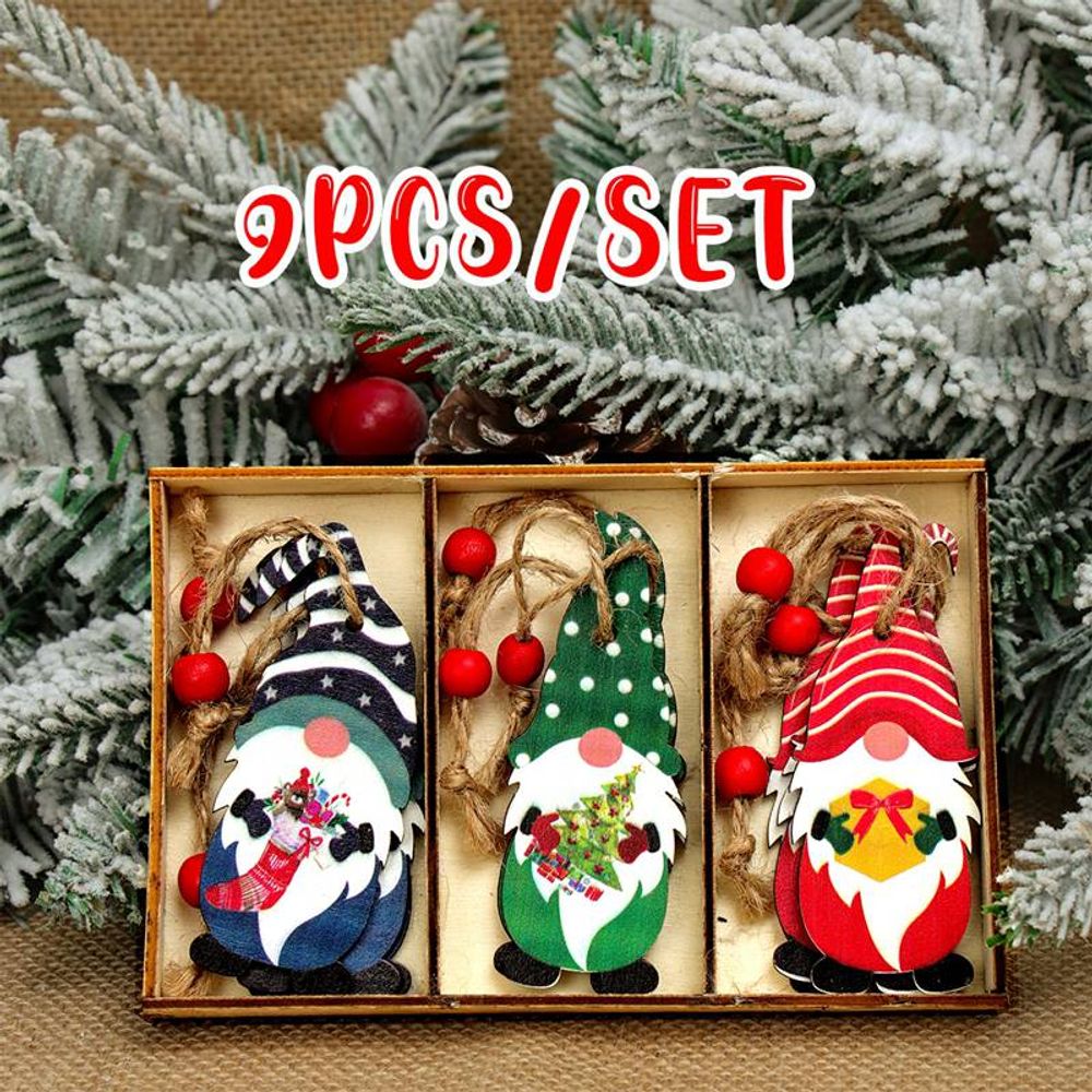 Wooden Gnome Pendants