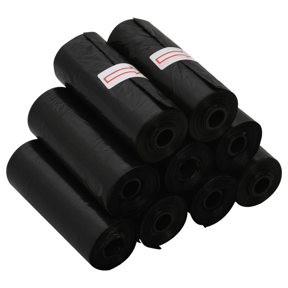 vidaXL Dog Poop Bags 750 pcs Black 30x20 cm PE