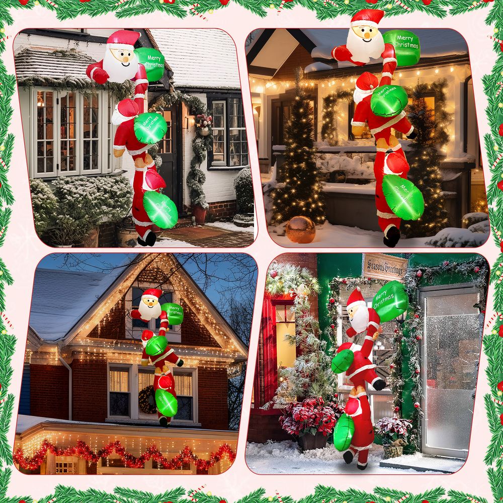 8ft Outdoor Santa Claus House Climbing Inflatable