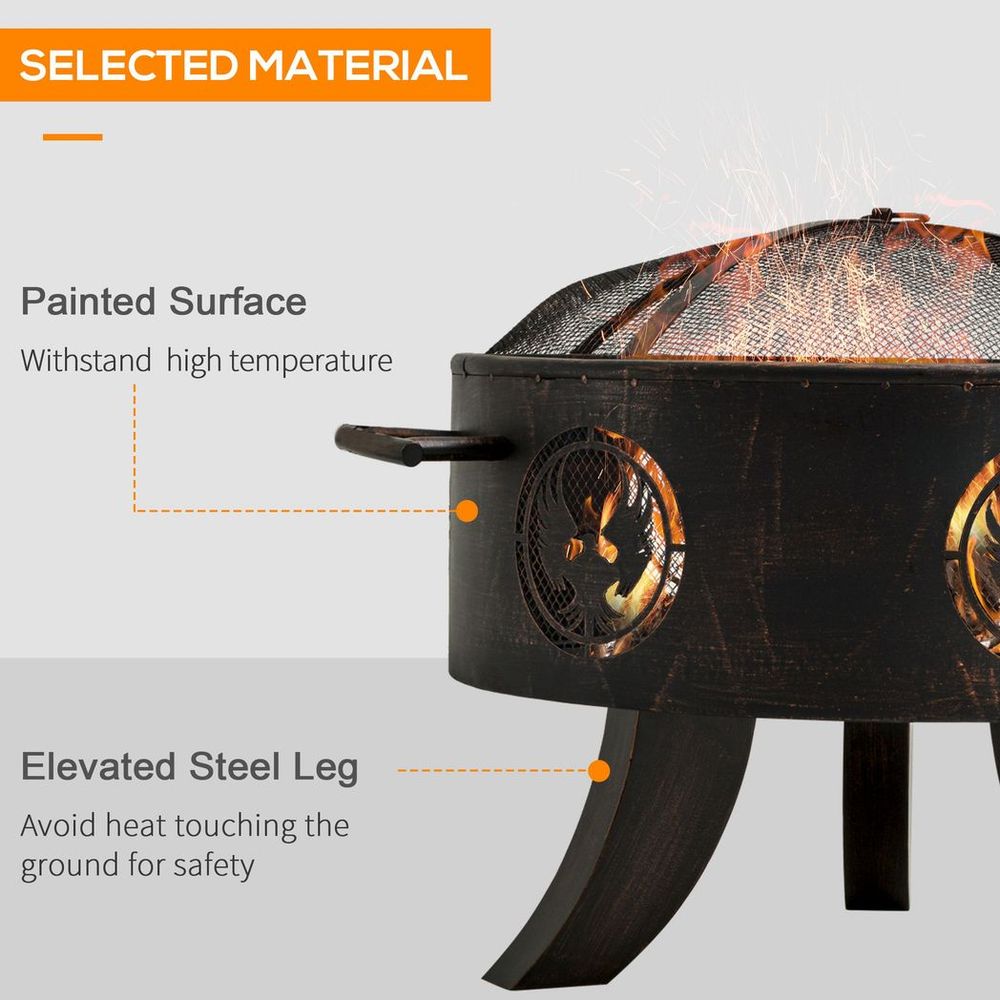Patio Fire Pit with Poker