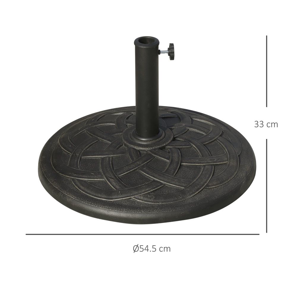 Bronze Circle Resin Parasol Stand