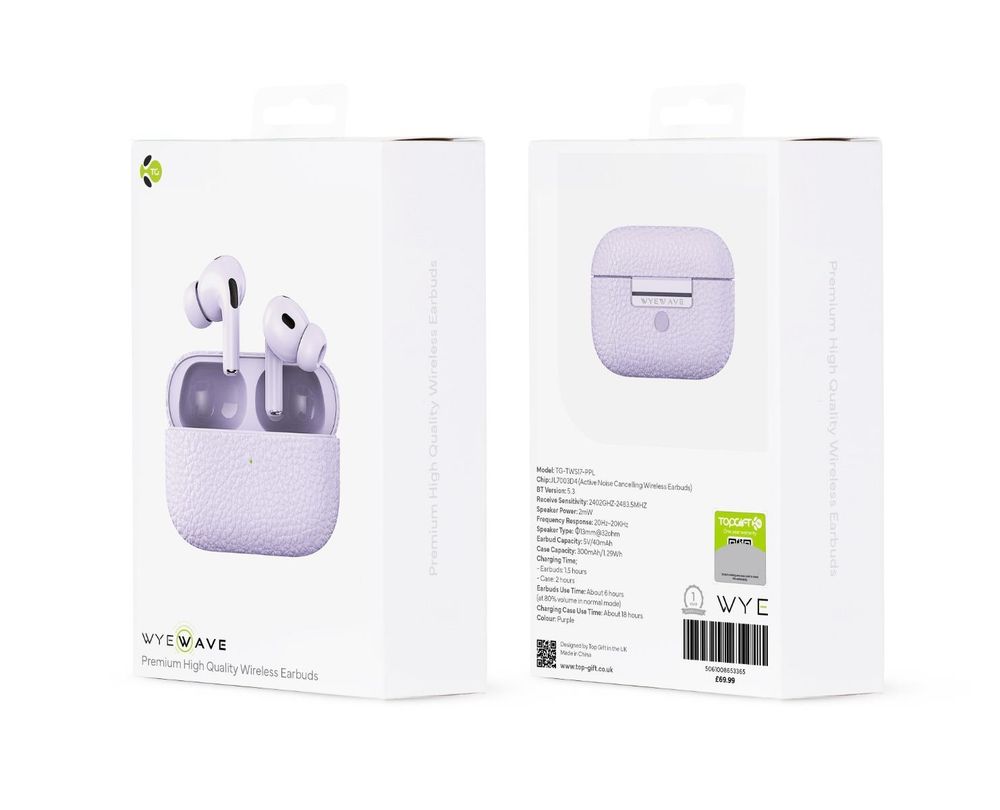Purple Wireless Headphones