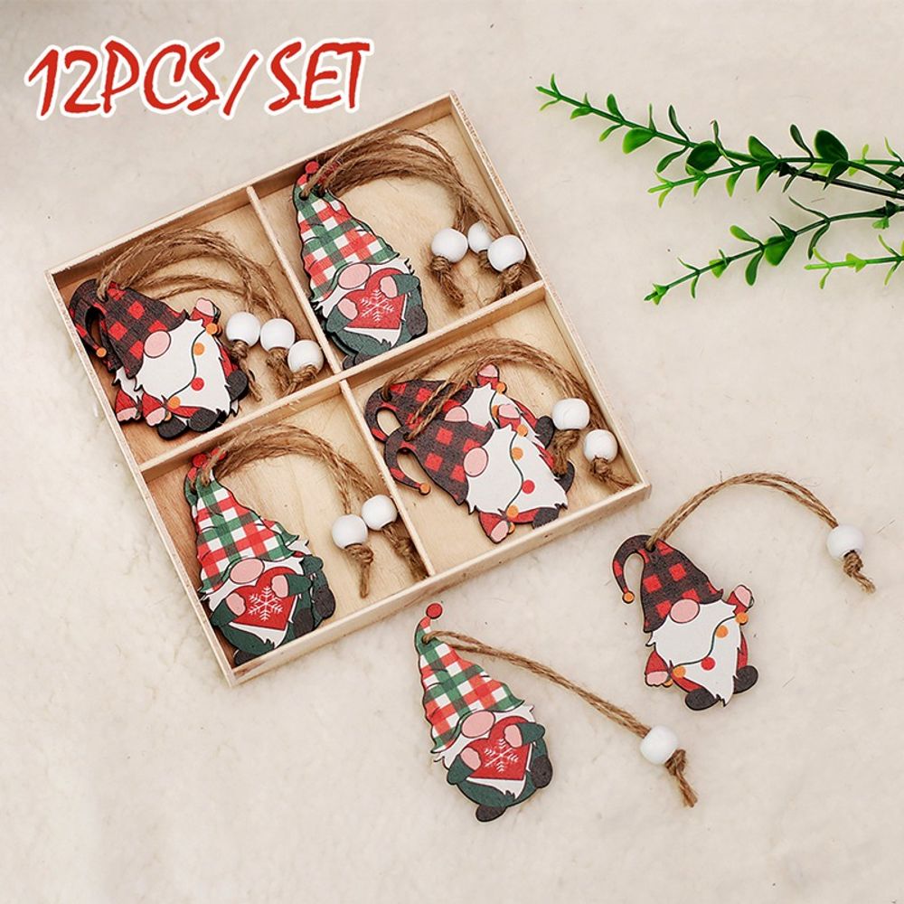 Wooden Gnome Pendants