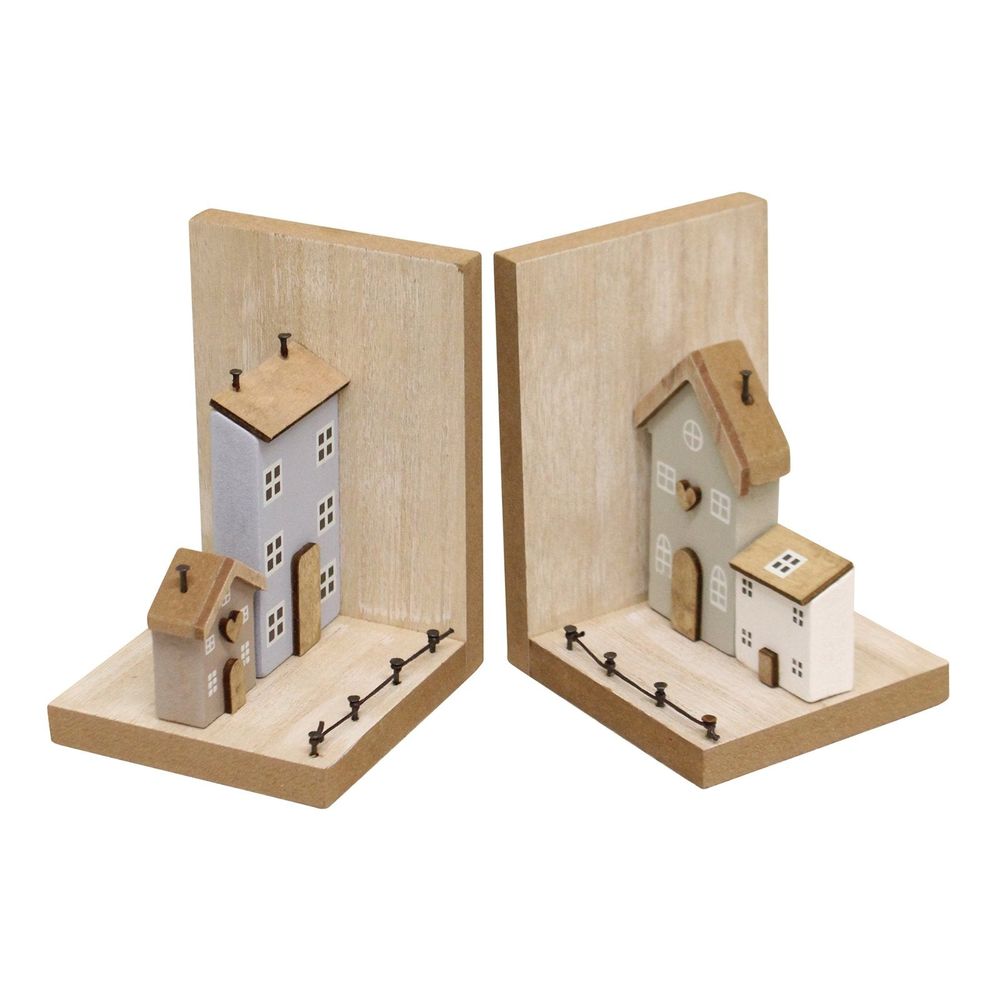 Wooden Bookends x2