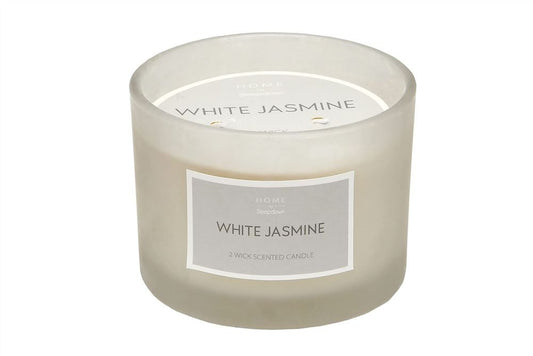 Double Wick White Jasmine Candle