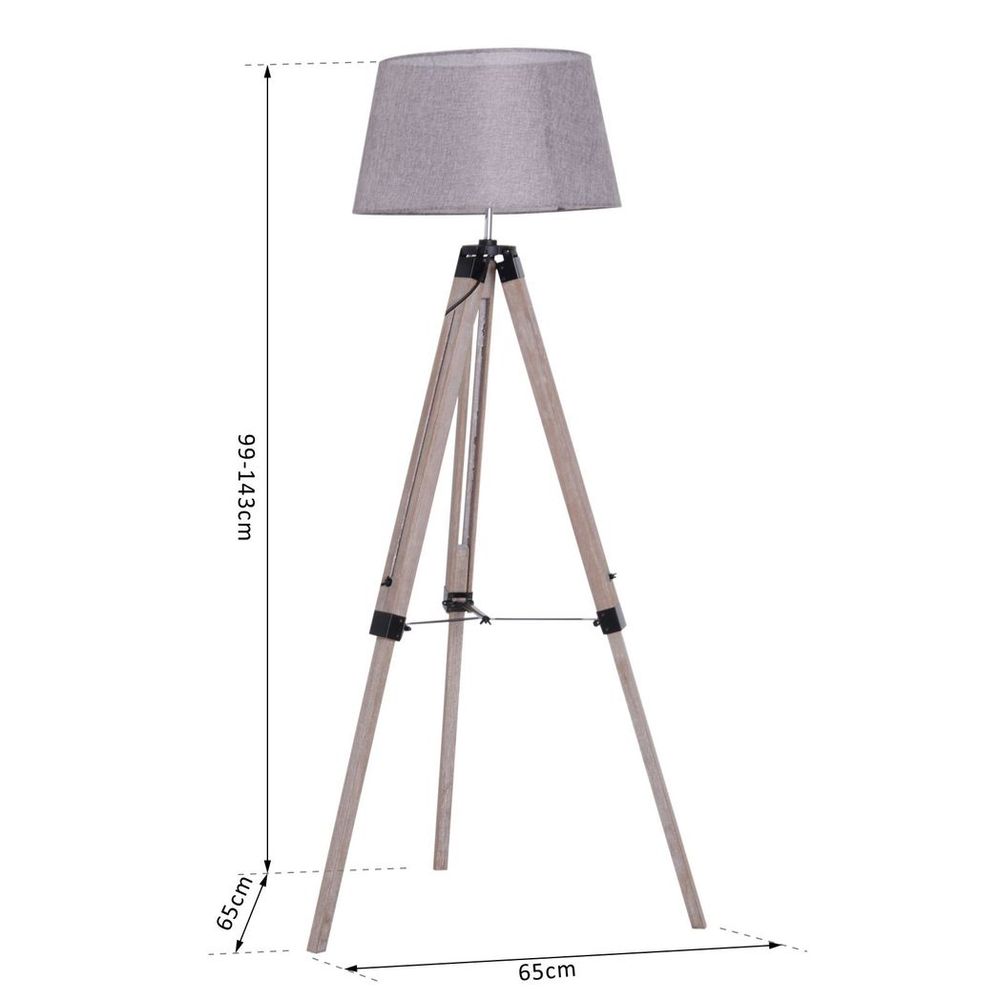 Tripod Fabric Shade Lamp