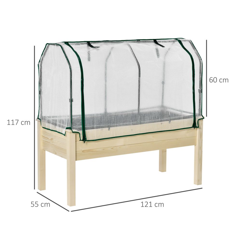 Planter Box with Greenhouse Cover