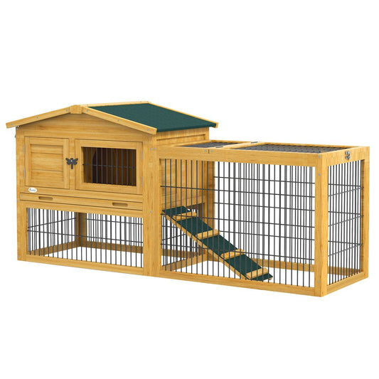 Rabbit Hutch with Ramp and Run