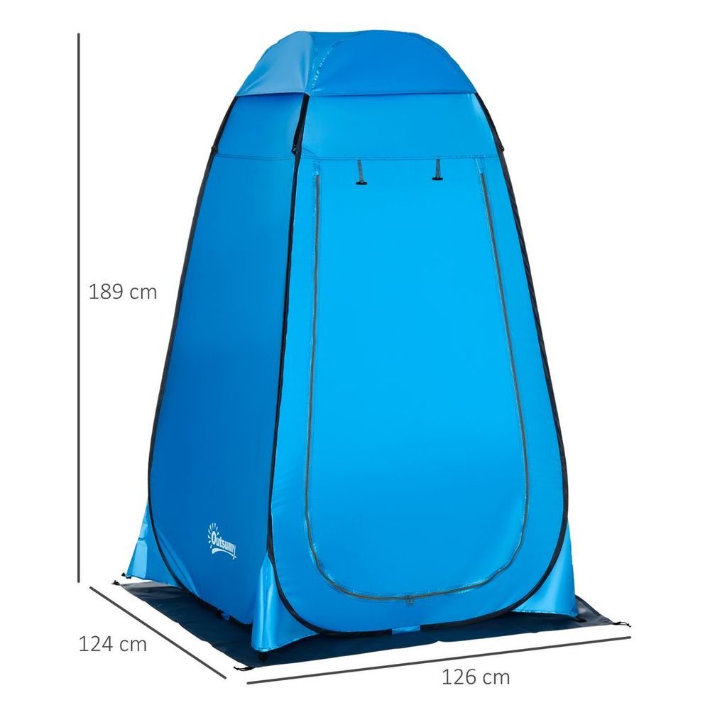 Shower Tent with Changing Room in Blue