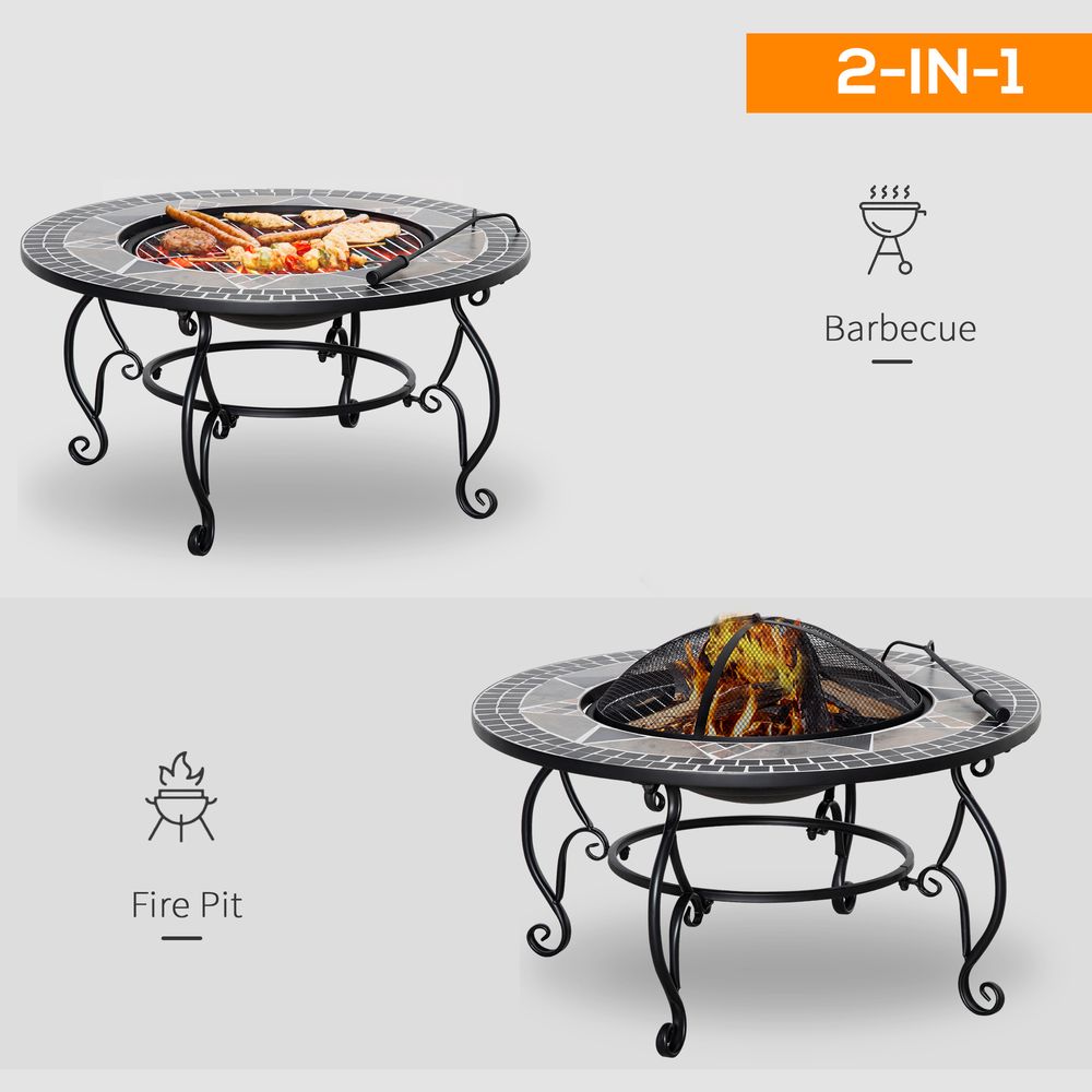 Mosaic Fire Pit/BBQ 80cm