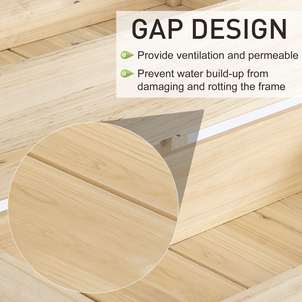 Fir Wood Raised Planter 2pcs