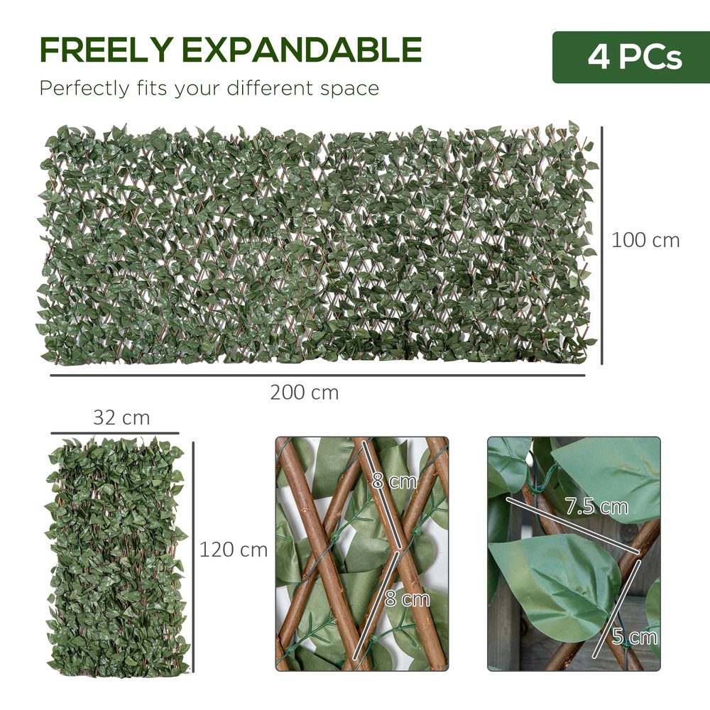 Artificial Plant Expanding Trellis Fence