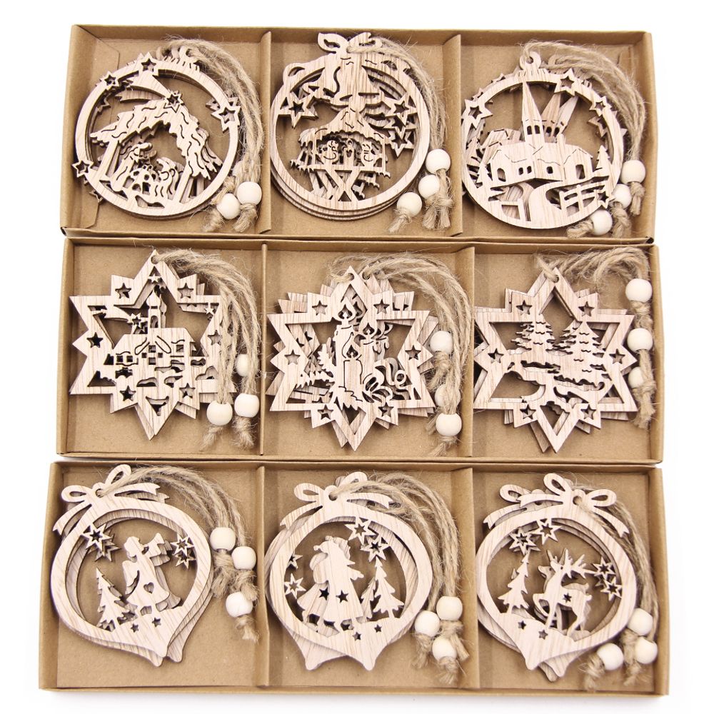 Wooden Snowflake Decorations